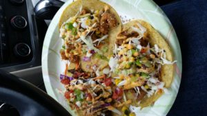 Mexican-Korean fusion trio of tacos from Taco Del Seoul